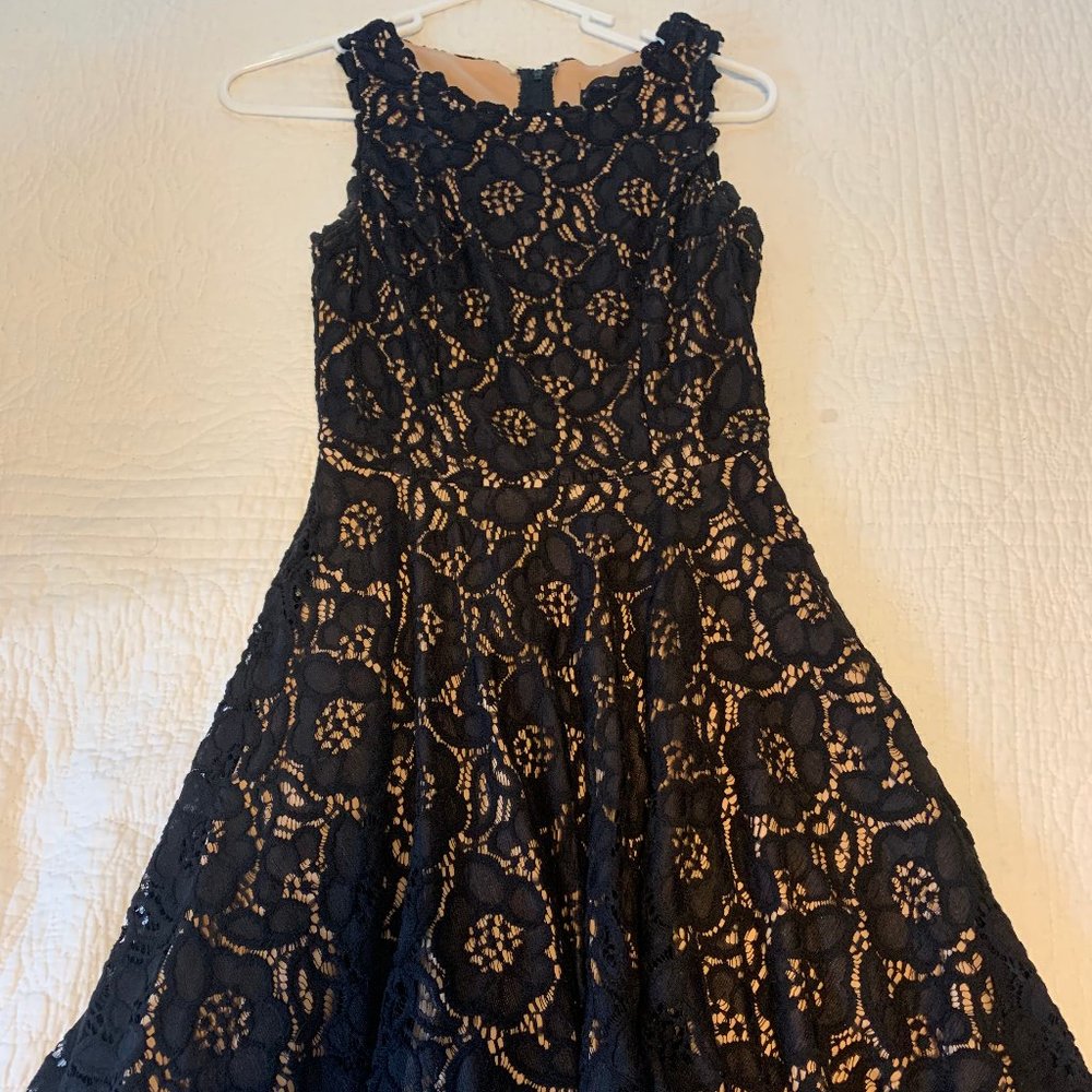 Dillards Black Floral Dress - Formal